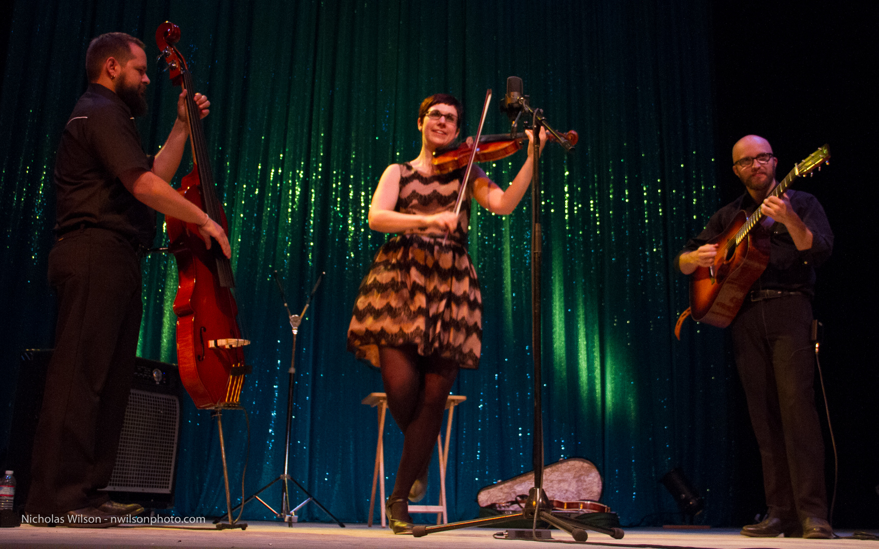 April Verch does step dancing and playing fiddle at the same time at Mendocino Music Festival 2014