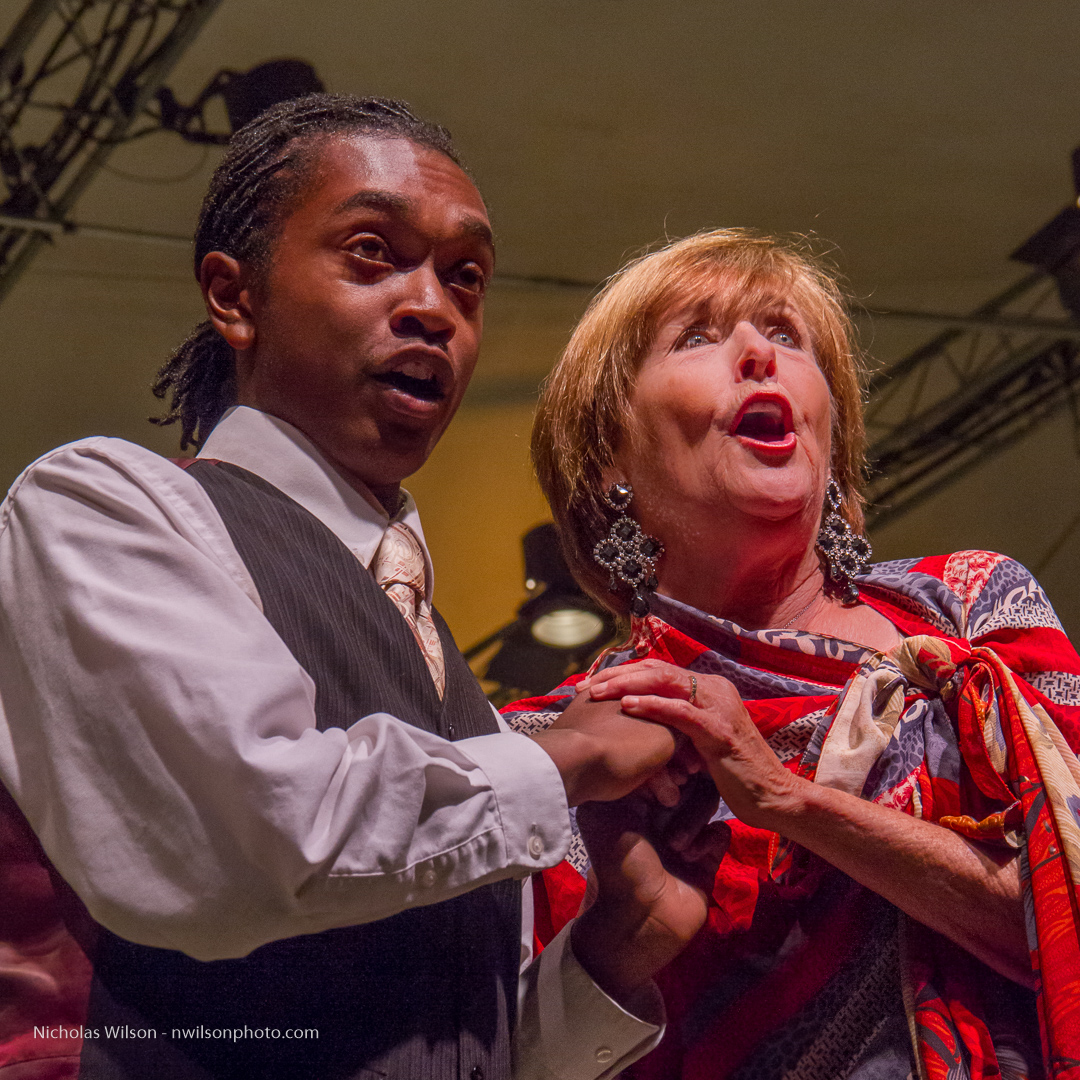 Frederica von Stade and music student Jeremiah Smith sang an aria from Marriage of Figaro in Orchestra Concert No. 2, July 22