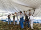 Raising the 800-seat concert hall tent takes know-how and skill.