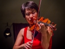 Violinist Livia Sohn with the Mendocino Music Festival Orchestra conducted by Allan Pollack.