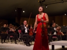 Violinist Livia Sohn with the Mendocino Music Festival Orchestra conducted by Allan Pollack.