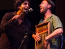 Honeydrops co-founder and drummer Ben Malament on washboard.