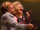 As the aria ends, Frederica von Stade and Melissa Angulo surprise the auddience by revealing that the picture they were holding is one of Maestro Allan Pollack (by Nicholas Wilson).