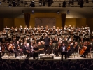 Panorama view of the full MMF Orchestra and Chorus performing the Brahms "German Requeim" with 220 people on stage and 800 in the house.